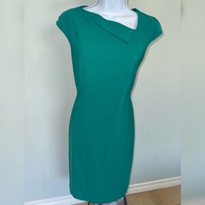 Ann Taylor Teal Asymmetrical Dress